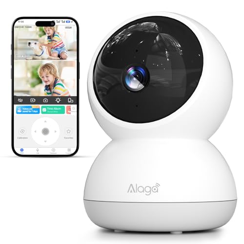 3K Indoor WiFi Security Camera, 360° Pan Tilt