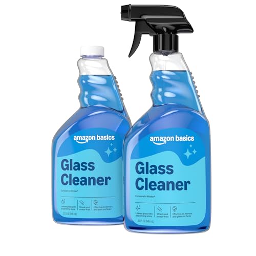 2 Pack Amazon Basics Glass Cleaner, 32 Fl Oz, Sprayer