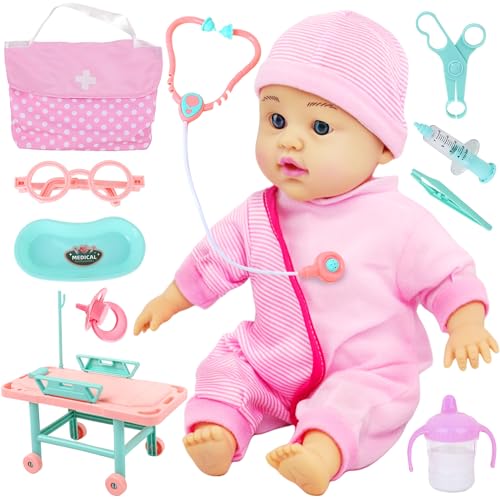 Talking Baby Doll with Doctor Kit Pretend Playset