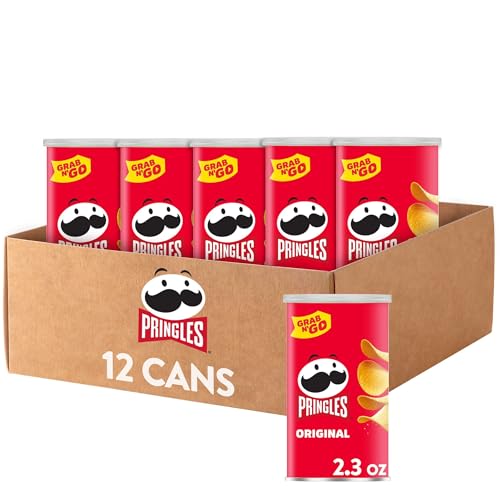 12 Pack Pringles Potato Crisps Chips Snack Cans