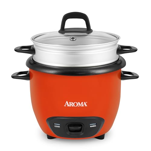 AROMA 3-Cup Rice and Grain Cooker 1.5 Quart