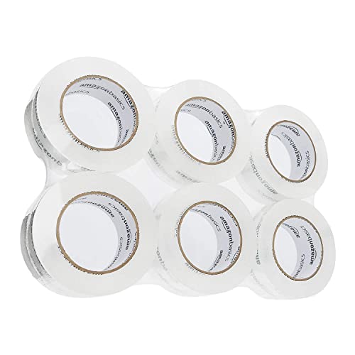 6 Pack Amazon Basics Packaging Tape 1.88"x109 Yards