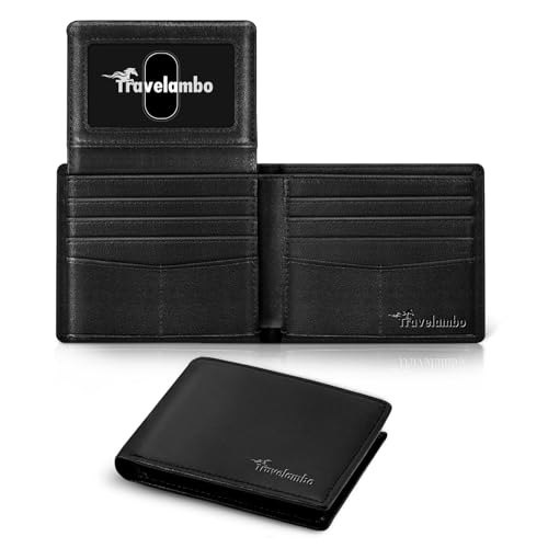 Slim Leather RFID Blocking Minimalist Men's Bifold Wallet