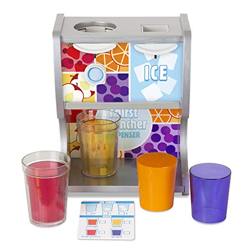 Melissa & Doug Wooden Drink Dispenser Play Set with Cups