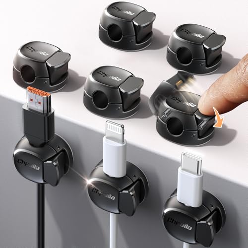 8 Pack Cord Organizer Clips, Adhesive Cable Holders