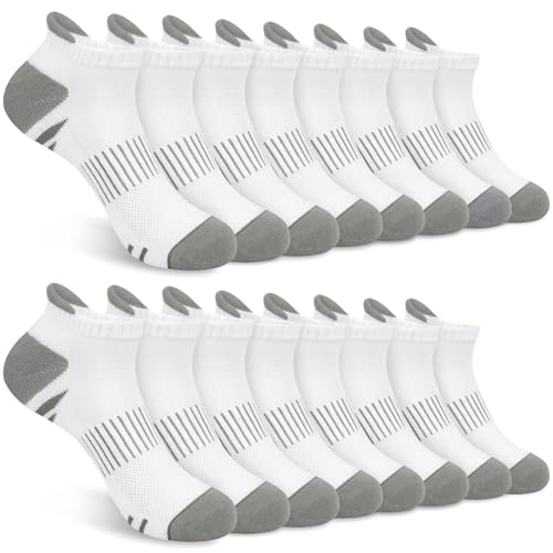 8 Pairs Women's Cushioned Athletic Ankle Socks No Show