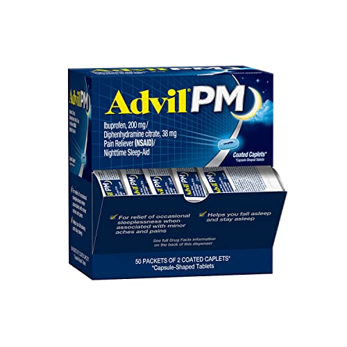 100 Caplets Advil PM Pain Reliever Sleep Aid