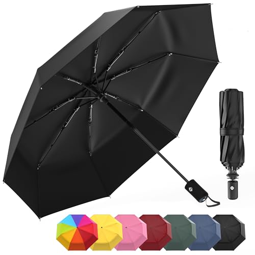 Rain-Mate Windproof Compact Umbrella, Auto Open Close, Portable Folding