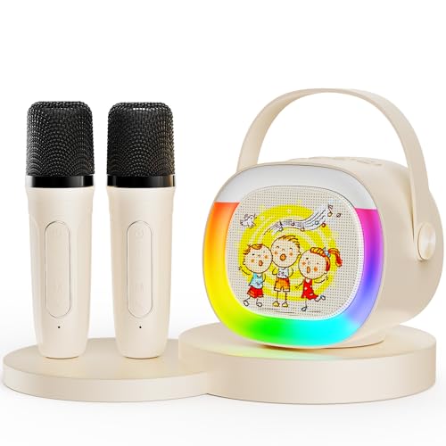 Kids Karaoke Machine with 2 Microphones, Bluetooth Speaker