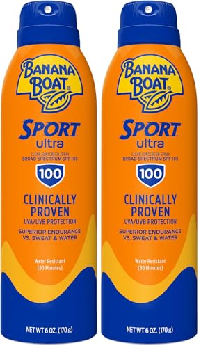 2 Pack Banana Boat Sport SPF 100 Sunscreen Spray 6oz