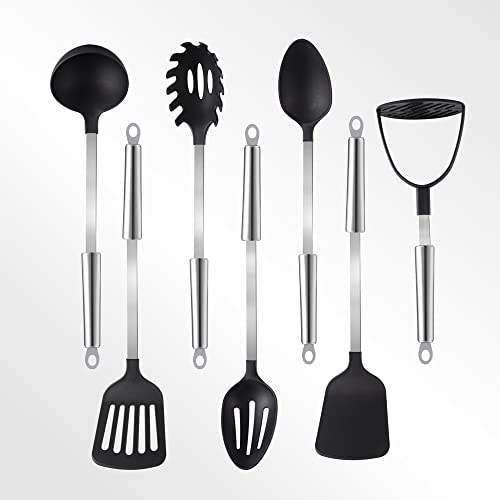 7 Piece Stainless Steel Kitchen Utensil Set, Heat Resistant