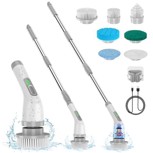 Electric Spin Scrubber, 7-in-1 Power Cleaning Brush