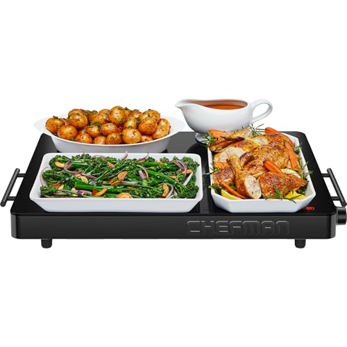 Chefman Electric Warming Tray, Adjustable Temperature, 21"x16"