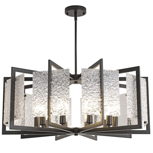 28 Inch Modern Chandelier, 10-Light Ceiling Pendant Fixture