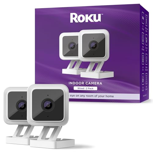 2 Pack Roku Indoor Security Camera 1080p HD