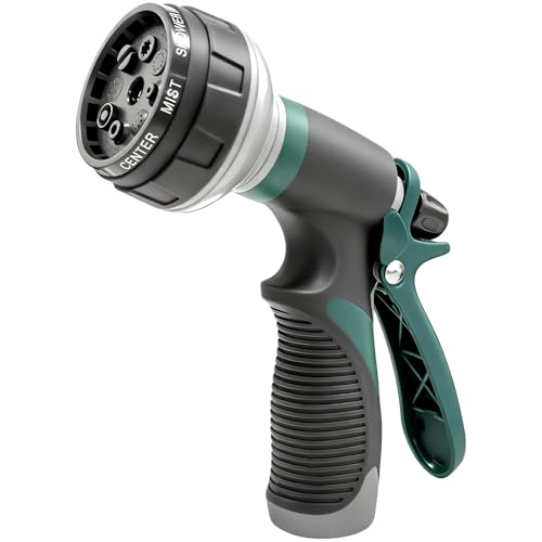 Garden Hose Nozzle, 8 Pattern Water Sprayer Head