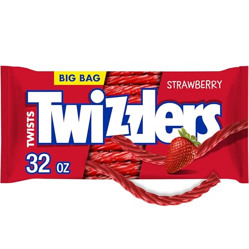 Twizzlers Strawberry Licorice Twists Chewy Candy, 32 oz