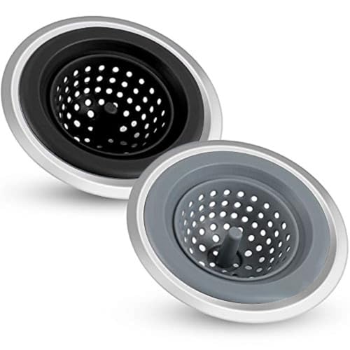 2 Pack Kitchen Sink Strainer and Stopper, 4.5 Inch