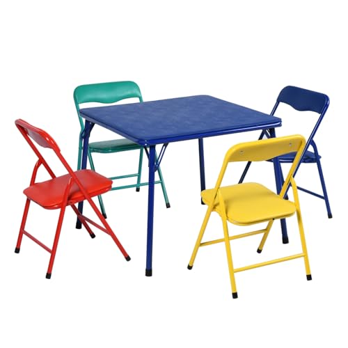 5 Piece Kids Folding Table and Chair Set