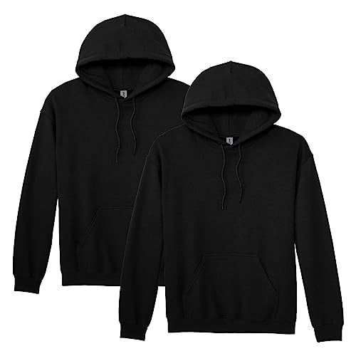 2 Pack Gildan Fleece Hoodie Sweatshirts for Adults