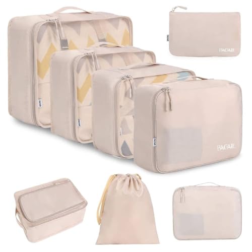8 Pack Packing Cubes Luggage Organizer Travel Bags