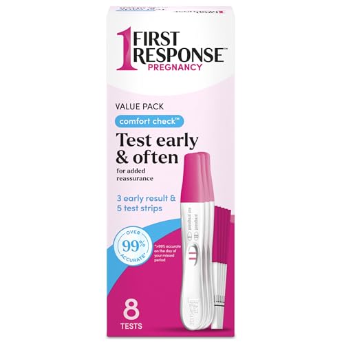 8 Pack FIRST RESPONSE Comfort Check Pregnancy Tests