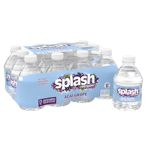 12 Pack Acai Grape Flavored Water Bottles, 8oz Each