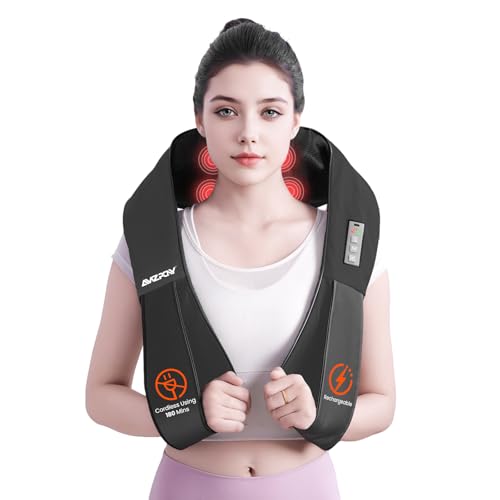 Cordless Neck and Back Massager with Heat Kneading