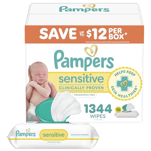 16 Pack Pampers Sensitive Baby Wipes and Hypoallergenic