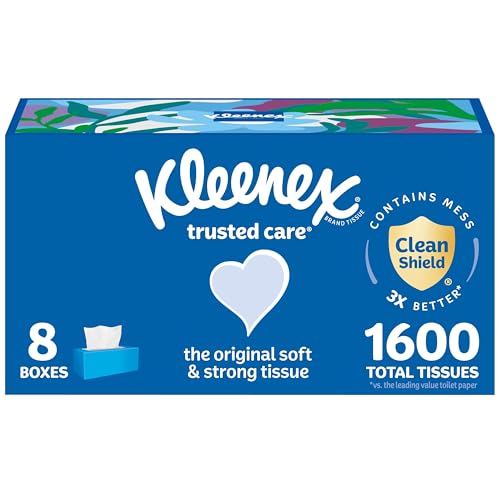 8 Pack Kleenex Facial Tissues 2-Ply 200 Sheets