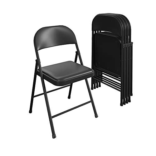 4 Pack Folding Vinyl Chairs SmartFold Portable