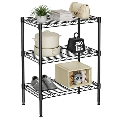 3 Tier Adjustable Metal Storage Shelf Organizer, Heavy Duty