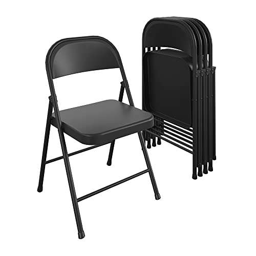4 Pack Folding All-Steel Chairs for Home or Office