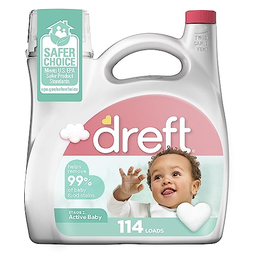 456 Loads Dreft Baby Laundry Detergent, Hypoallergenic,