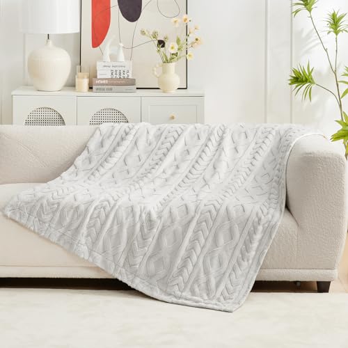 Faux Fur Throw Blanket Soft Plush for Couch Bed