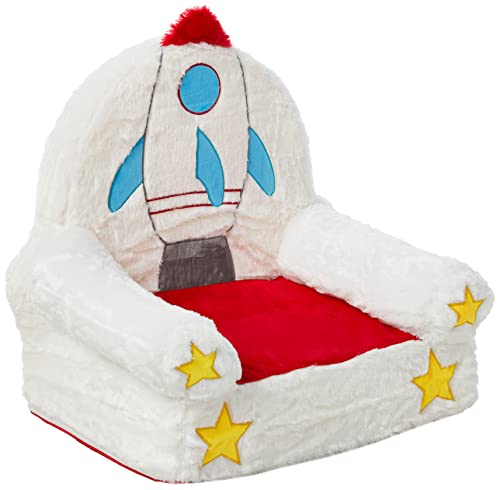 Amazon Basics Plush Toddler Chair Rocket Theme Kids Seat