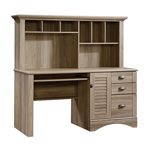 Sauder Home Office Computer Desk with Hutch and Keyboard Tray