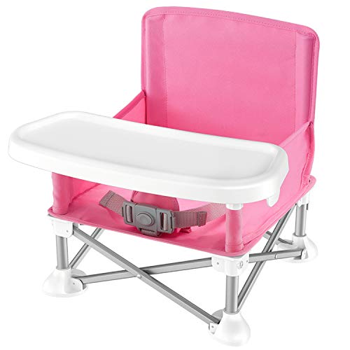 Baby Booster Seat Portable Folding Feeding Chair with Tray