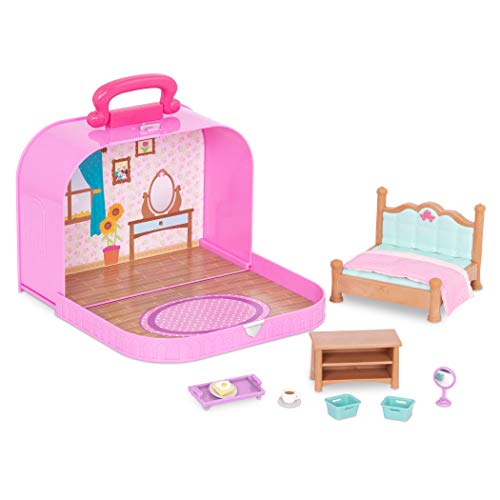 Li'l Woodzeez Travel Suitcase Dollhouse Playset with Accessories