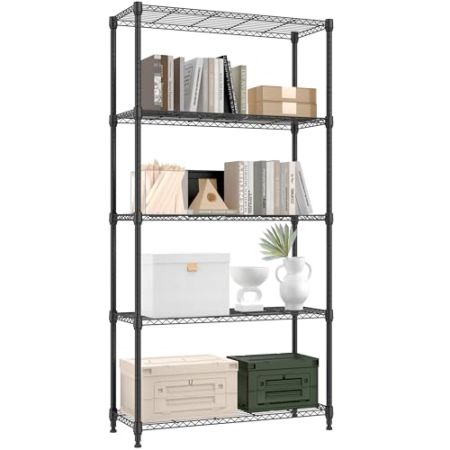 5 Tier Heavy Duty Metal Storage Shelving Rack Organizer