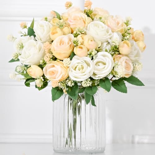 10 Pack Artificial Rose Flowers for Wedding Decor
