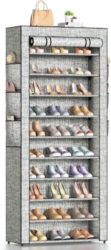 Tall Metal Shoe Rack Organizer for Entryway Closet