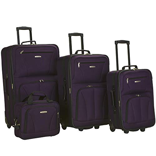 4 Piece Expandable Softside Upright Luggage Set