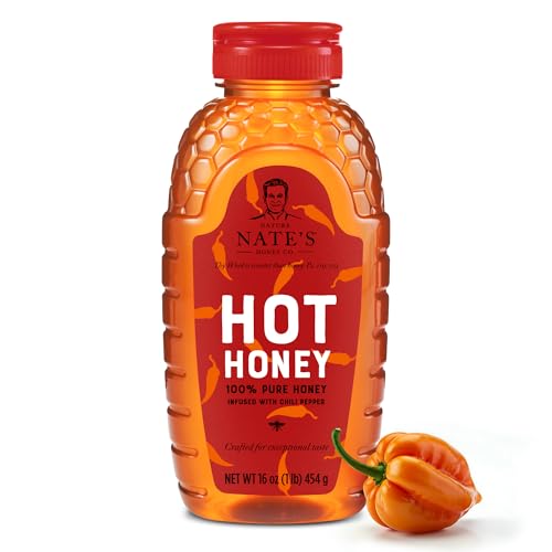 Nature Nate's Hot Honey with Habanero 16 oz Squeeze