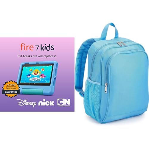 16GB Amazon Fire 7 Kids Tablet Backpack Bundle