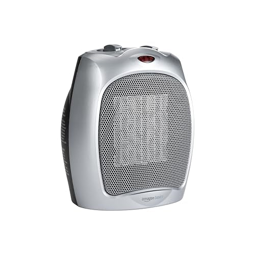 Amazon Basics Ceramic Space Heater, Portable Indoor Heater 1500W