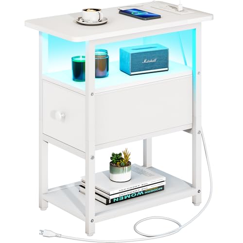 End Table with Charging Station and USB Outlets