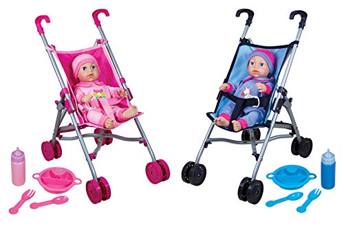 Twin Umbrella Stroller Set with 2 Baby Dolls