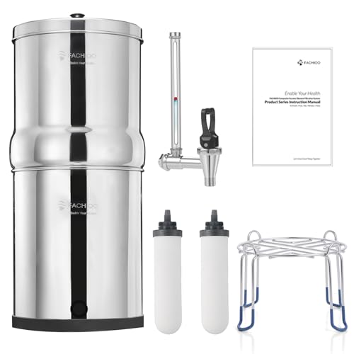 Gravity-Fed Water Filter System 2.25 Gallon Stainless Steel