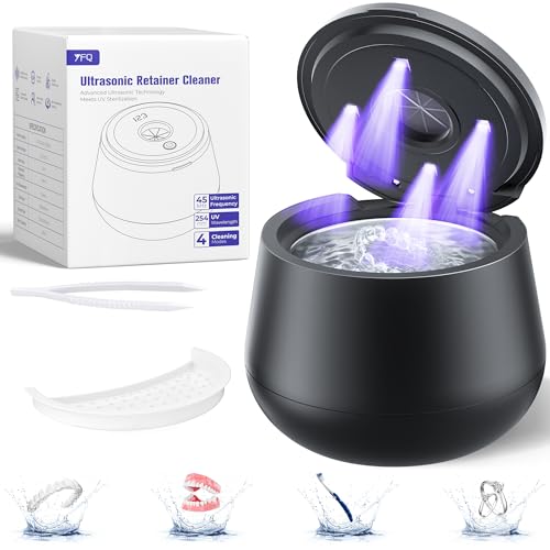 Ultrasonic Denture And Jewelry Cleaner Pod with UV Sterilization